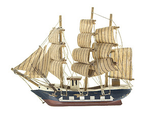 Image showing Frigate ship toy model 