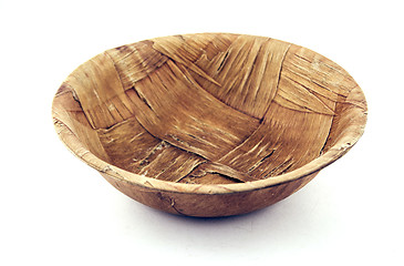 Image showing Empty wooden bowl 