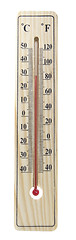 Image showing wooden thermometer 