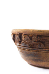 Image showing Empty wooden bowl 