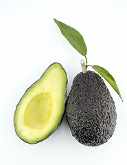 Image showing Avocados with leaves