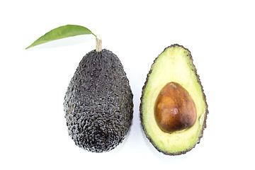 Image showing Avocados with leaves