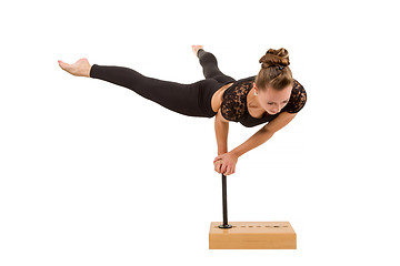 Image showing Young professional gymnast woman