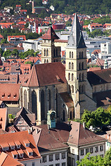 Image showing Esslingen am Neckar views from Castle Burg near Stuttgart, Baden