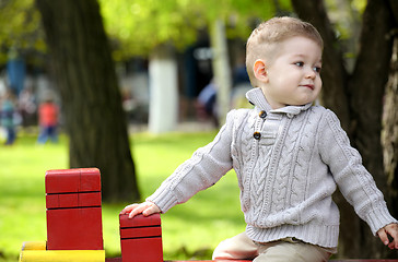 Image showing 2 years old Baby boy on playground