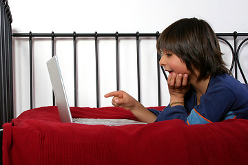 Image showing Boy with Laptop