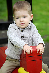 Image showing 2 years old Baby boy on playground 