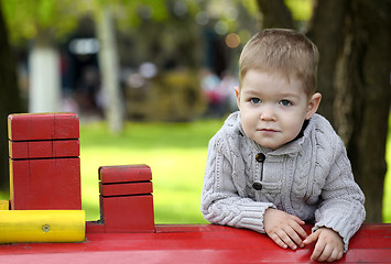 Image showing 2 years old Baby boy on playground 