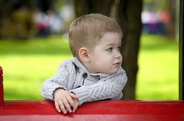 Image showing 2 years old Baby boy on playground