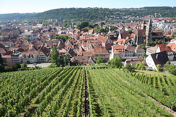 Image showing Esslingen am Neckar views from Castle Burg near Stuttgart, Baden