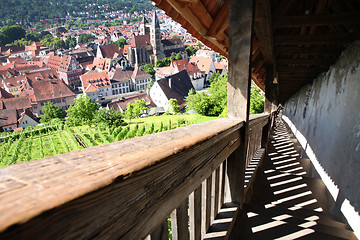 Image showing Esslingen am Neckar views from Castle Burg near Stuttgart, Baden