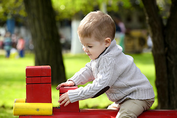 Image showing 2 years old Baby boy on playground