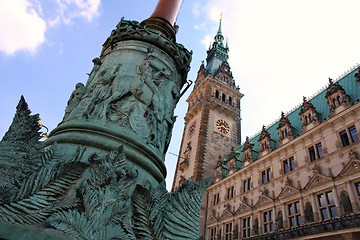 Image showing Rathaus, famous town hall in Hamburg, Germany