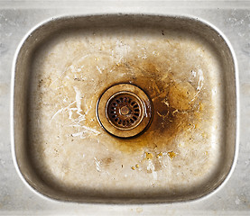 Image showing grunge old dirty sink