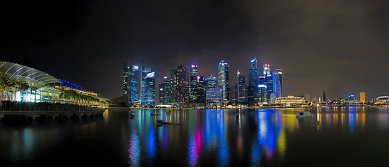 Image showing Singapore Skyline at sunset