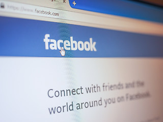 Image showing Facebook home page
