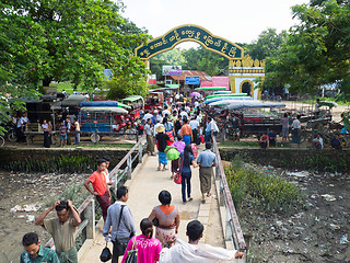 Image showing The ferry pier in Mrauk U, Myanmar