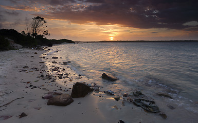 Image showing Sunset Botany Bay Australia