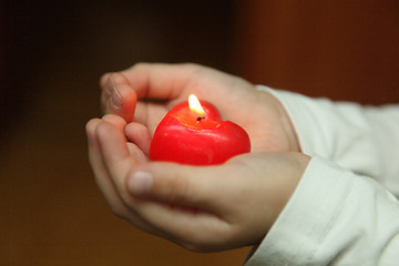 Image showing red candle