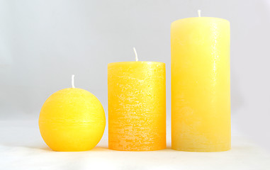 Image showing  yellow candles 