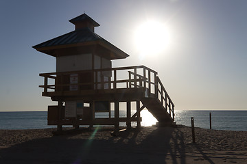 Image showing Lifeguard hut in Sunny Isles Beach, Florida