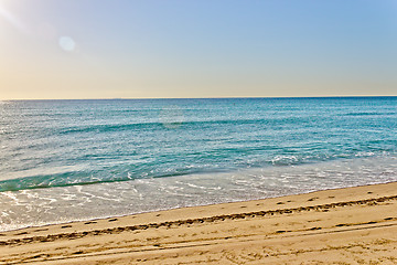 Image showing Early morning at the beach