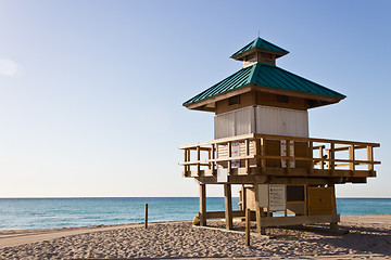Image showing Lifeguard hut in Sunny Isles Beach, Florida