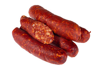 Image showing Sausages isolated on white background 