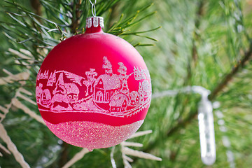 Image showing Christmas decoration on the tree