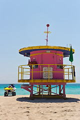 Image showing South Beach lifeguard hut in Miami, Florida