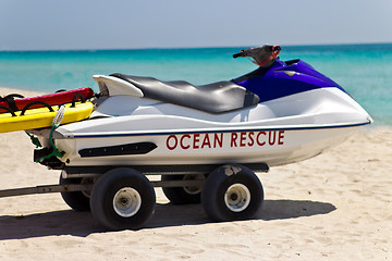 Image showing Lifeguard personal water craft rescue vehicle