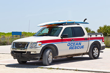 Image showing Lifeguard ocean rescue vehicle