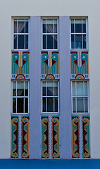 Image showing Art deco building facade