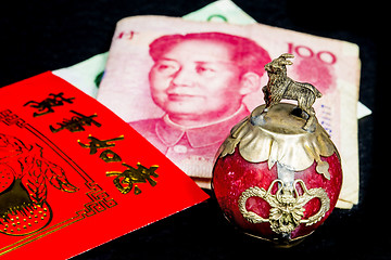 Image showing Chinese New Year envelope Lai Si with money and blessings