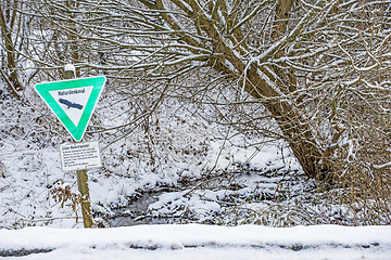 Image showing winter in Germany in a nature reservation