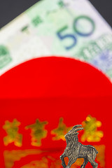 Image showing Chinese New Year envelope Lai Si with money and blessings