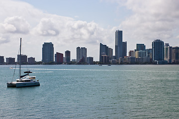 Image showing Miami skyline on a sunny day