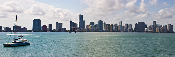 Image showing Panorama of the Miami skyline cityscape