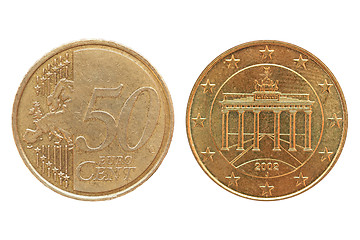 Image showing 50 Euro cent coin