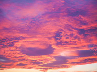 Image showing Red sky at sundown