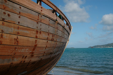 Image showing boat being built