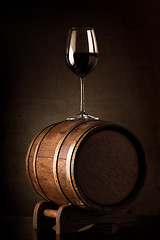 Image showing Wine on barrel