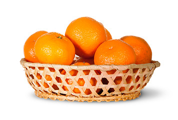 Image showing Full Basket Of Ripe Tangerine
