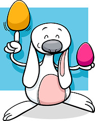 Image showing cute easter bunny cartoon illustration