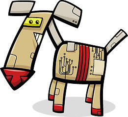 Image showing robot dog cartoon illustration