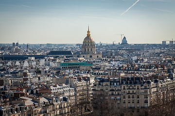 Image showing View over the rooftops of Paris