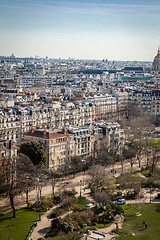 Image showing View over the rooftops of Paris