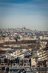 Image showing View over the rooftops of Paris