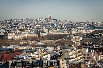 Image showing View over the rooftops of Paris