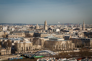 Image showing View over the rooftops of Paris